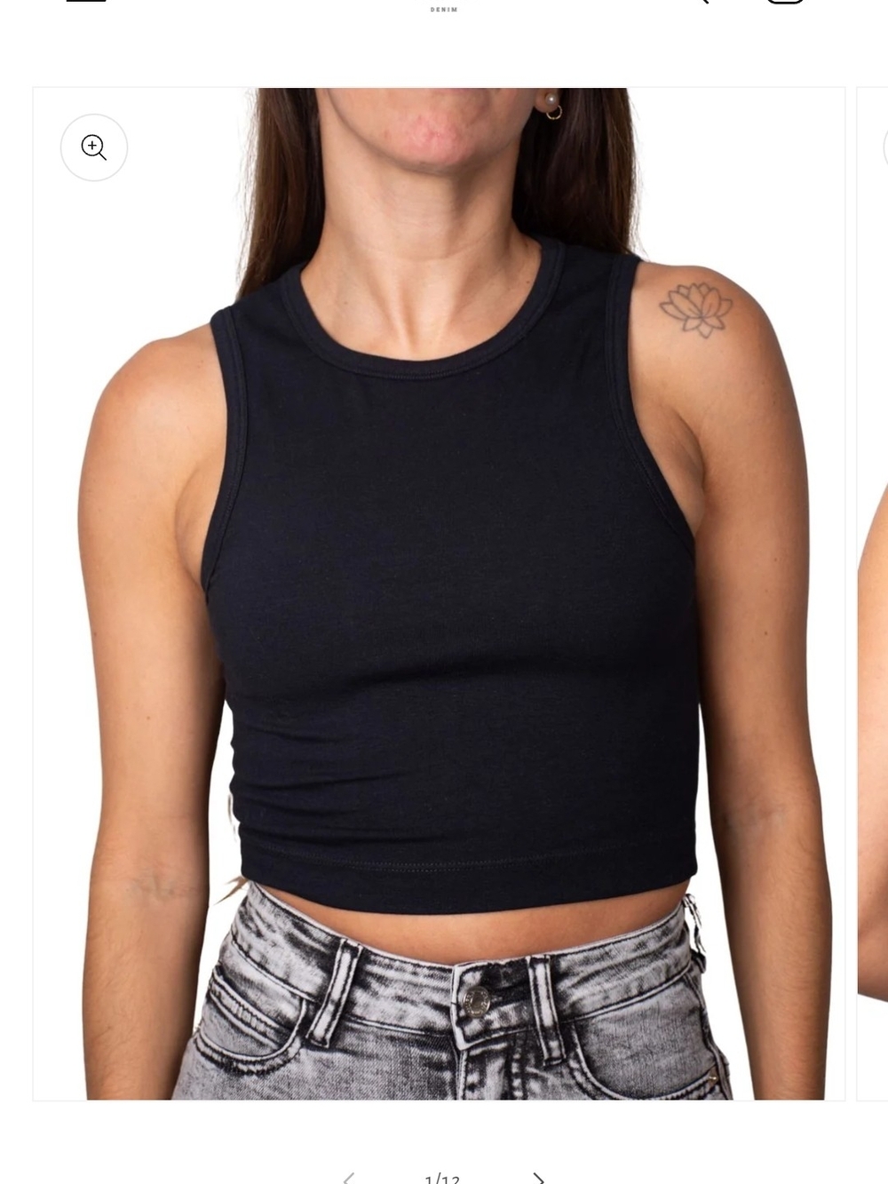Women’s Black Ribbed Crop Tank Top - Sleek Everyday Layer